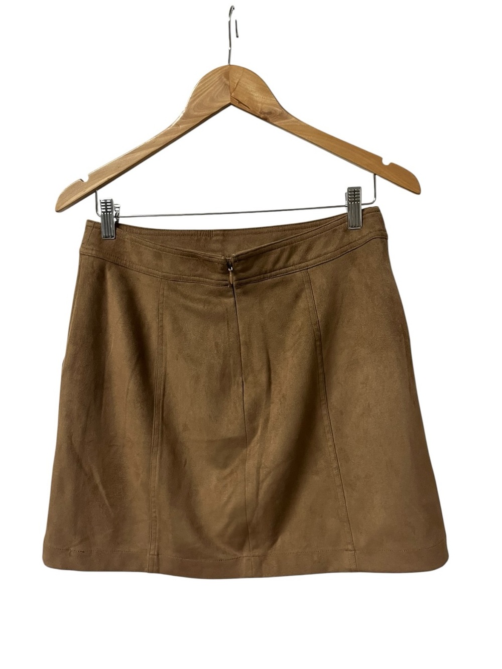 House of Harlow 1960 Faux Suede Brown button down Mini Skirt S - Picture 3 of 5